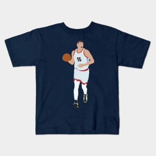 Nikola Jokic 15 Denver Nuggets FMVP 2023 Kids T-Shirt